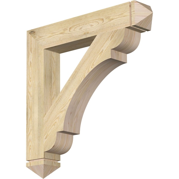 Ekena Millwork Olympic Arts & Crafts Rough Sawn Bracket, Douglas Fir, 6"W x 38"D x 38"H BKT06X38X38OLY03RDF - main